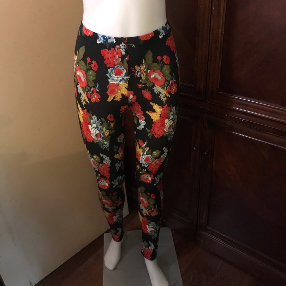 🆕 ED Basic Floral Print Leggings-One Size